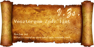 Vesztergom Zsüliet névjegykártya